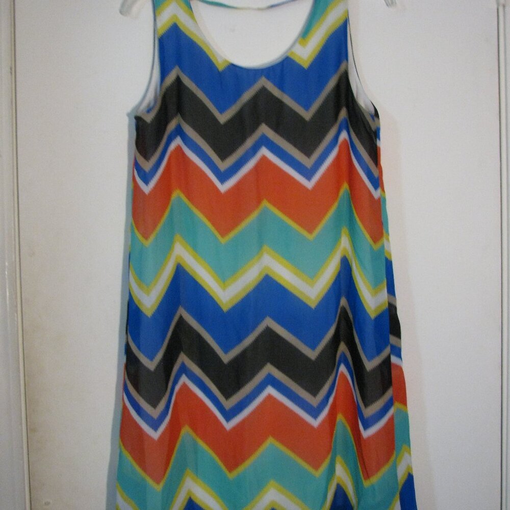 * Rachel Kate Mini Dress Medium Colorful Vibrant Print Above Knee